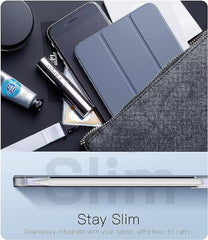 ProElite Cover for Xiaomi Mi Pad 8/8 Pro/Mi Pad 7/7 Pro 11.2 inch Cover, Flip Case Cover with Transparent Back & Stylus Pen [Auto Sleep Wake Support], Black