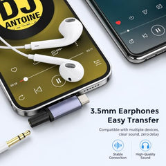 Verilux® 2 in 1 Audio Adapter USB C and Light to 3.5mm Jack Converter