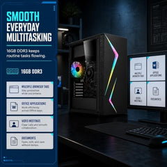 Desktop PC | Core i7 4th Gen | 16GB RAM | 512GB SSD | 5G WiFi 6 + Bluetooth 5.4 | HD Graphics 4600| HDMI/VGA/USB 3.0 | Windows 11 Pro & Office 2021 Installed | 2-Year On-Site Warranty