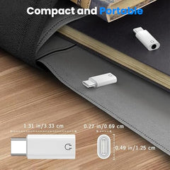 Verilux® 2 in 1 Audio Adapter USB C and Light to 3.5mm Jack Converter