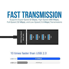 Multifunctional 4 Port USB Hub Docking Station Converter 4 in 1 USB 3.0 Docking Station for iPad Laptop Mobile Hard Drives