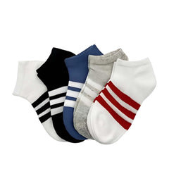 MOMISY 5 Pairs Baby Girl Boys Toddlers Infant Ankle Stretch Tube Socks (Multicolour, 3 Years-5 Years)