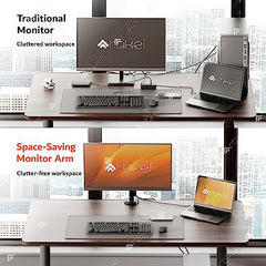 Artikel Double Monitor Desk Mount | Adjustable Heavy Duty Monitor Arms | VESA Mount with C Clamp & Grommet Mounting Base | Computer Monitor Stand for Screen up to 27 inch | Table Mounted | Black