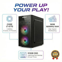 NXTGN Core i7 Desktop Computer PC | Core i7-4770 3.40Ghz| 16GB RAM | 512GB SSD | 5G WiFi & Bluetooth | HDMI, VGA, Ethernet | USB 3.0 | Windows 11 Pro & Office 21 Installed | 2 Year On-Site Warranty