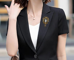 SYGA Brooch Pin Fashion Crystal Rhinestone Jewellery Pin Vintage Clothing Accessories Decoration Pendant Style Brooches for Wedding Women- S60