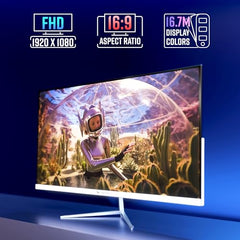 Zebronics 27 Inch QHD Gaming Monitor, 180Hz Refresh Rate, 1ms MPRT, IPS Display, 300 Nits, HDR10, 1.07B Colors, 2 x HDMI, 2 x DP, Bezel-Less Design, Built-in Speakers, Wall Mountable (A27QHD LED)