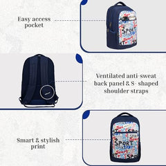F Gear Arashi Mocha Mousse 35L School Backpack,Laptop Sleeve,4 Compartments