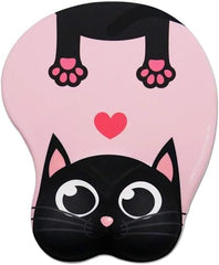 ZORBES® Mouse Pad with Wrist Support, Funny Cat Ergonomic Mouse Pad | I'm Fine Motivational Memo Design, Soft Gel Rest, Non-Slip Mouse Mat for Office Home