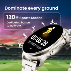 GOBOULT Crown R Pro 2 Smartwatch 1.43''HD AMOLED Display,BT Calling 5.2,600Nits Brightness,IP67,150+Watchfaces, 120+Sports Modes, AI Voice Assistant, SpO2 Monitoring(Charcoal Black)