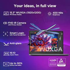 Lenovo IdeaPad Slim 3, Intel Core Ultra 5 322, Next-Gen AI PC, 16GB RAM, 512GB SSD, WUXGA IPS, 15.3" (38.8cm), Windows 11, Office 2024, Grey, 1.6Kg, 83UR009QIN, Copilot+ PC, Backlit Keyboard, Laptop