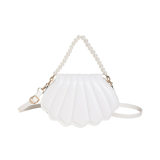 SYGA Women's Casual Crossbody Purse, Small Size With Zipper Closure Shell Bag (White)