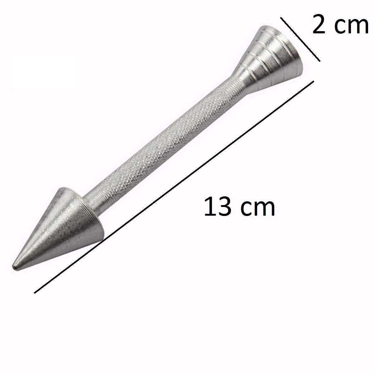 SYGA 2 Pcs Baking Pastry Cone Holder Icing Cream Rose Flower Sticks Flower Nail Cake Decorating for Icing Flowers Making (Aluminium Alloy)