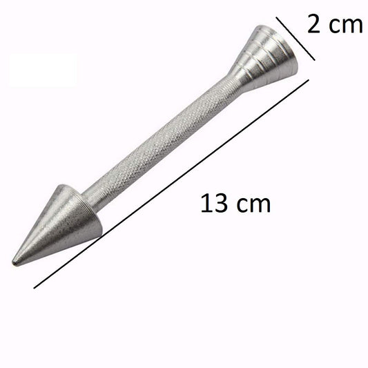 SYGA 2 Pcs Baking Pastry Cone Holder Icing Cream Rose Flower Sticks Flower Nail Cake Decorating for Icing Flowers Making (Aluminium Alloy)