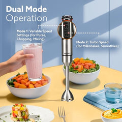 AGARO Grand 1000 Watts Hand Blender With Chopper, Jar & Whisker, 2 Variable Speed Modes & Speed Regulator, Stainless Steel Blades(Black)