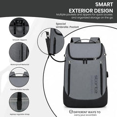 Storite Premium 15.6 Inch Laptop Backpack for Men & Women (Grey)