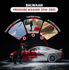 [Upgraded 2026] Balwaan Krishi PW-350 Pressure Washer for Car, 1.8 kW Single Phase Motor, 120–150 Bar Pressure, 2800 RPM, 7.5 L/min Flow Rate, 10 Accessories, for Car, Bike & Home Cleaning