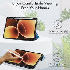 Robustrion Cover for Xiaomi Mi Pad 8/8 Pro/Xiaomi Pad 7/7 Pro 11.2 inch Cover Case with [Pencil Holder], Trifold Flip Case Cover for Xiaomi Pad 7/8 Cover [Auto Sleep Wake] - Black