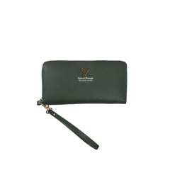 MOMISY Women's Girls PU Leather Party Wedding Clutch | Zipper | Ladies Purse Wallet Girls (Dark Green)