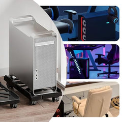 ZORBES Mobile CPU Stand Under Desk, Adjustable PC Holder with Wheels