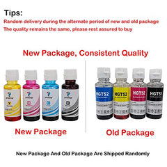 proffisy GT51 GT52 Ink Refill Dye Ink, YCM+1PCS Black - Ink Tank GT5810