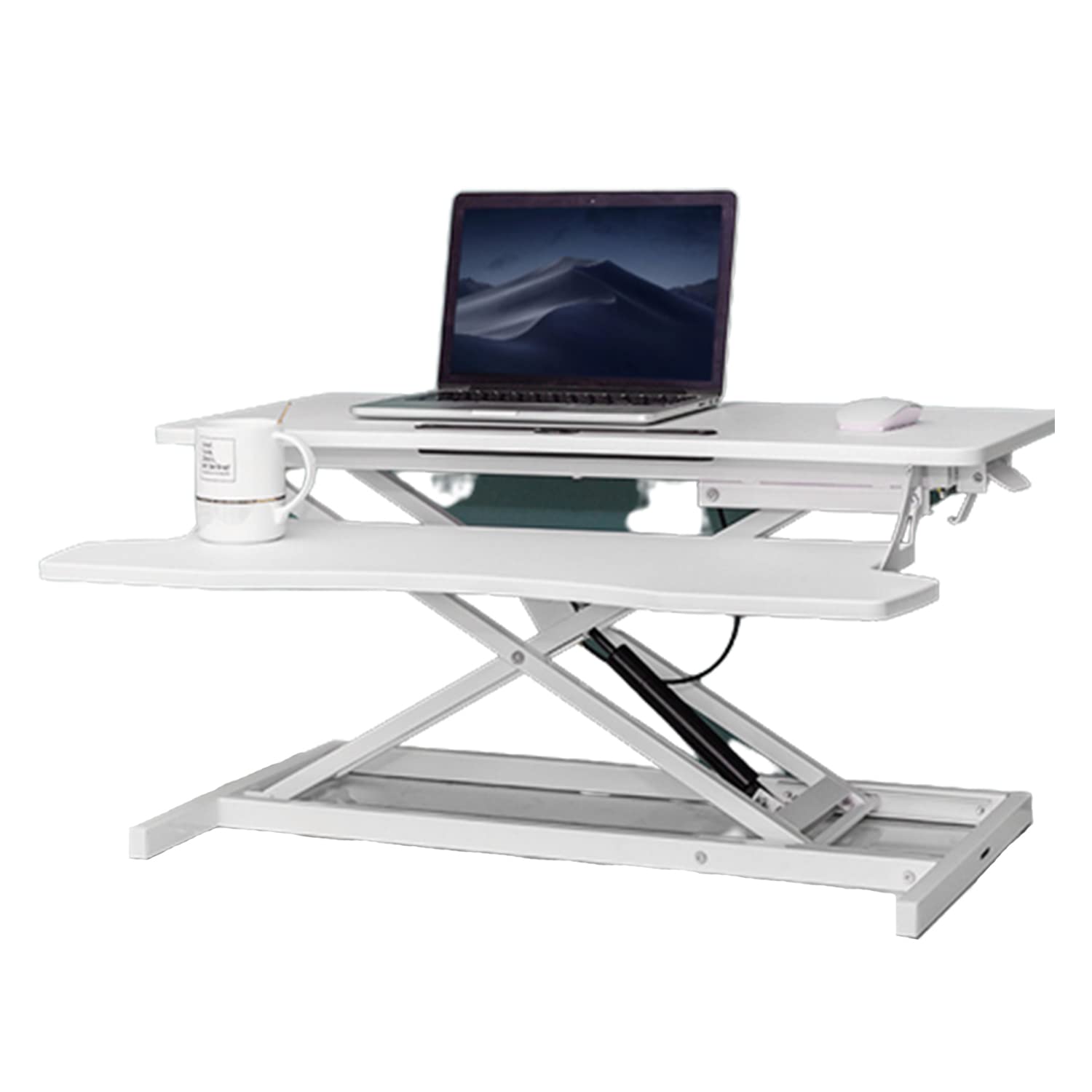 SYGA Height Adjustable Standing Table Computer Lifting Laptop Desk Converter Desk Lifting Legs 80 X 40 X 15 CM (Black)