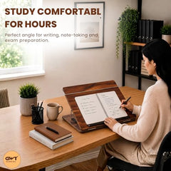 Premium Foldable Laptop Table with Adjustable Angle for Home, Study & Office Use (White, 15x21, Wooden)