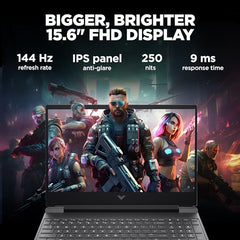 HP Victus, Intel Core 5 210H, 4GB RTX 3050 A (24GB DDR5, 512GB SSD) FHD, 144Hz, 300 nits, IPS, 15.6''/39.6 cm, Win11, M365* Office24, Mica Silver, 2.29kg, fa2500TX, Backlit, Gaming Laptop