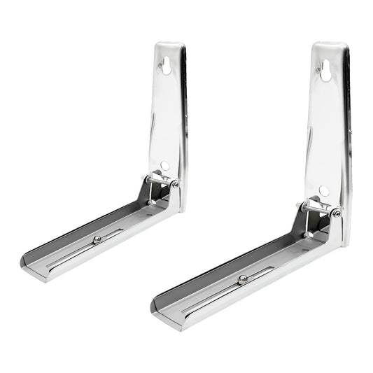 SYGA Microwave Hanger Bracket Stainless Steel Microwave Oven Wall Mounted Folding Holder Rack Bracket - Silver