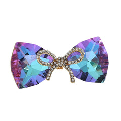 SYGA Brooch HALF-TIE Pin Fashion Crystal Rhinestone Jewellery Pin Vintage Accessories Decoration Clothing Bouquet Brooches for Bridal Women Girl (PURPLE)