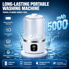 Mini Washing Machine, Portable Washer for Baby Clothes & Underwear – Compact Travel Laundry Washer for Apartments, Dorms, RVs & Small Spaces with Deep Cleaning