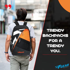F Gear Colorado Nvy ylw 39L Large Casual backpack with Organizer Bottle compartment Water resistant lightweight, Gifts for Men Women Boys Girls Adults, College/School/Tuition/Travel Bag