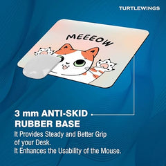 TURTLEWINGS | Mousepad | Inspirational Quote Mousepad – 22x18 cm, 3mm Thick | Abstract Design Non-Slip Rubber Base | Office, Study & Gaming Use | Premium Smooth Surface 3