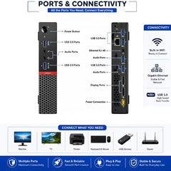 𝗟𝗲𝗻𝗼𝘃𝗼ThinkCentreTiny M700 PC Combo | 19" FHD | 𝗜𝗡𝗧𝗘𝗟i5 6th Gen |8GB RAM/256GB SSD | Win 11 Pro, WiFi, MS Office | HD Graphics | USB, LAN, HDMI/VGA/DVI | A+ Condition | Pre-Owned & Tested