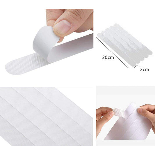 SYGA Polyurethane Anti Slip, Self Adhesive, Shower Stickers for Shower Room Pools Stairs Steps Ladders (Transparent) - Pack of 10 Pcs