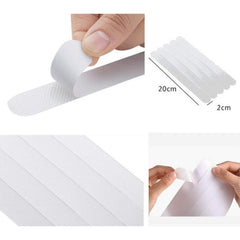 SYGA Polyurethane Anti Slip, Self Adhesive, Shower Stickers for Shower Room Pools Stairs Steps Ladders (Transparent) - Pack of 10 Pcs
