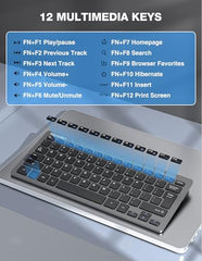 TECKNET Wireless Keyboard and Mouse Combo, Mini Cordless Computer Keyboard and Mouse Set 2.4GHz, Silent Adjustable 1600 DPI, Quiet Click, Lag-Free for Computer, Laptop, PC, Windows, Mac, Chrome OS