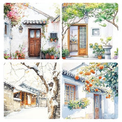 CRAFTMATE The Explorer Watercolor Painting Book | DIY Paint with Water Kit for Kids, Teens & Adults | 16 Pre-Sketched Landscape & Travel Designs with Paint Palette & Water Brush Pen | Travel-Friendly Watercolour Art Book