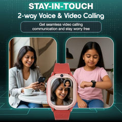 sekyo Neo Fit -India's 1st AI Smart Watch for Kids | AI Learning Assistant, 4G Video Call, GPS, Health & Activity Tracker, Smart Habit Reminder| Edu-Games, Step Count, Camera, Parent Control App