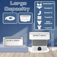 Portable Washing Machine, 16L Mini Washing Machine With Spin Basket, Small Portable Washer Machine Suitable for Underwear Small Clothes Dryer Deep Cleaning (KL4)