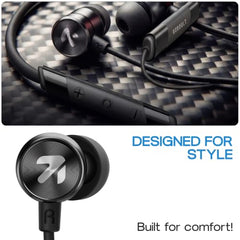 GOBOULT. Mustang TuneX Bluetooth Earphone with 40H Playtime, Dual Pairing Neckband, Zen™ ENC Mic, Type-C Fast Charging, 10mm Bass Driver, Bluetooth v6.0, IPX5 Silicone (Yellow)