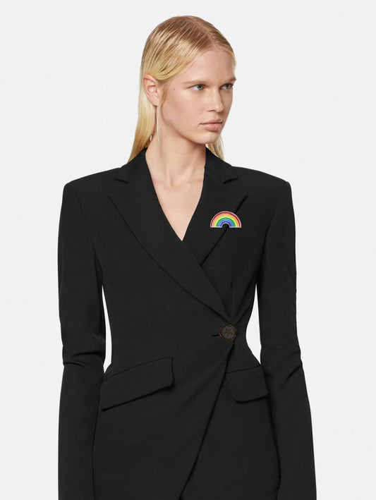 Syga Unisex Creative Rainbow Bridge Six-color Rainbow Suit Brooch Peace Metal Drip Pin Denim Bag Jewelry Badge (Half Rainbow, Brooch-Half-Rainbow)