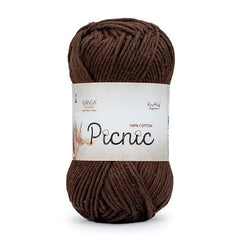 Ganga Acrowools Picnic is 100% Cotton and Crochet Yarn. Pack of 3 Balls - 50Gm Each Shade No - PIC015, Sterling Red