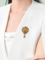 SYGA Brooch Pin Fashion Crystal Rhinestone Jewellery Pin Vintage Clothing Accessories Decoration Champagne Glass Pendant Brooches For Women- S243