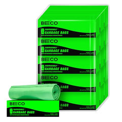 Beco Eco-Friendly Garbage Bags | 45 Pcs | Large- 24 x 32 Inches | 15 Bags x 3 Rolls | Green | Dustbin/Trash Bags with Detachable Drawstrings | For Dry & Wet waste