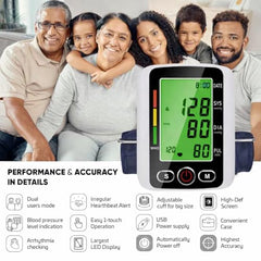 DIVINE SURGICAL Automatic Blood Pressure Monitor DVBP-04 | Large Display, Digital BP Machine with Voice, One-Touch Use, Accurate Cuff Sphygmomanometer, Home BP Monitor for Adults, Elderly, Patients