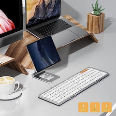 ProtoArc Foldable Bluetooth Keyboard, XK01 Full Size Folding Wireless Keyboard with Number Pad, Portable Travel Keyboard for Windows iOS Android Tablets, Laptops, iPad
