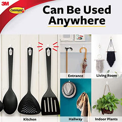 Command 3M Medium Plastic Wall Hooks, White, Heavy Duty, Reusable, Multi-Surface Adhesive Hooks for Wall
