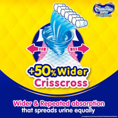 Mamypoko pants All night absorb| Pant Style Baby Diapers Large Size(L), 124 Count,(62*2) Ideal for 9-14Kgs|1 Diaper= Upto All night Absorption|Wider Crisscross Sheet|Gentle Coco Care| 12hr Leakage Protection| Prevents Heaviness.
