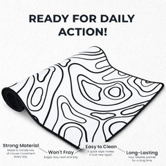 SPIN CART Large Gaming Mouse pad, Long XXL Extended Desk Table Mat Mousepad for Laptop PC Computer (Abstract Blue)