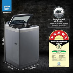 Voltas Beko, A Tata Product 9 Kg 5 Star Fully-Automatic Top Loading Washing Machine with Anti-Bacterial wash Technology (WTL9006UEAH / OBS3060, Dark Grey, Inbuilt Heater)